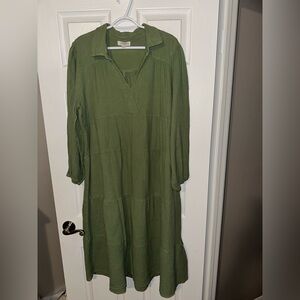 Umgee Olive Long Sleeve Dress